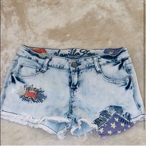 Blue jean shorts